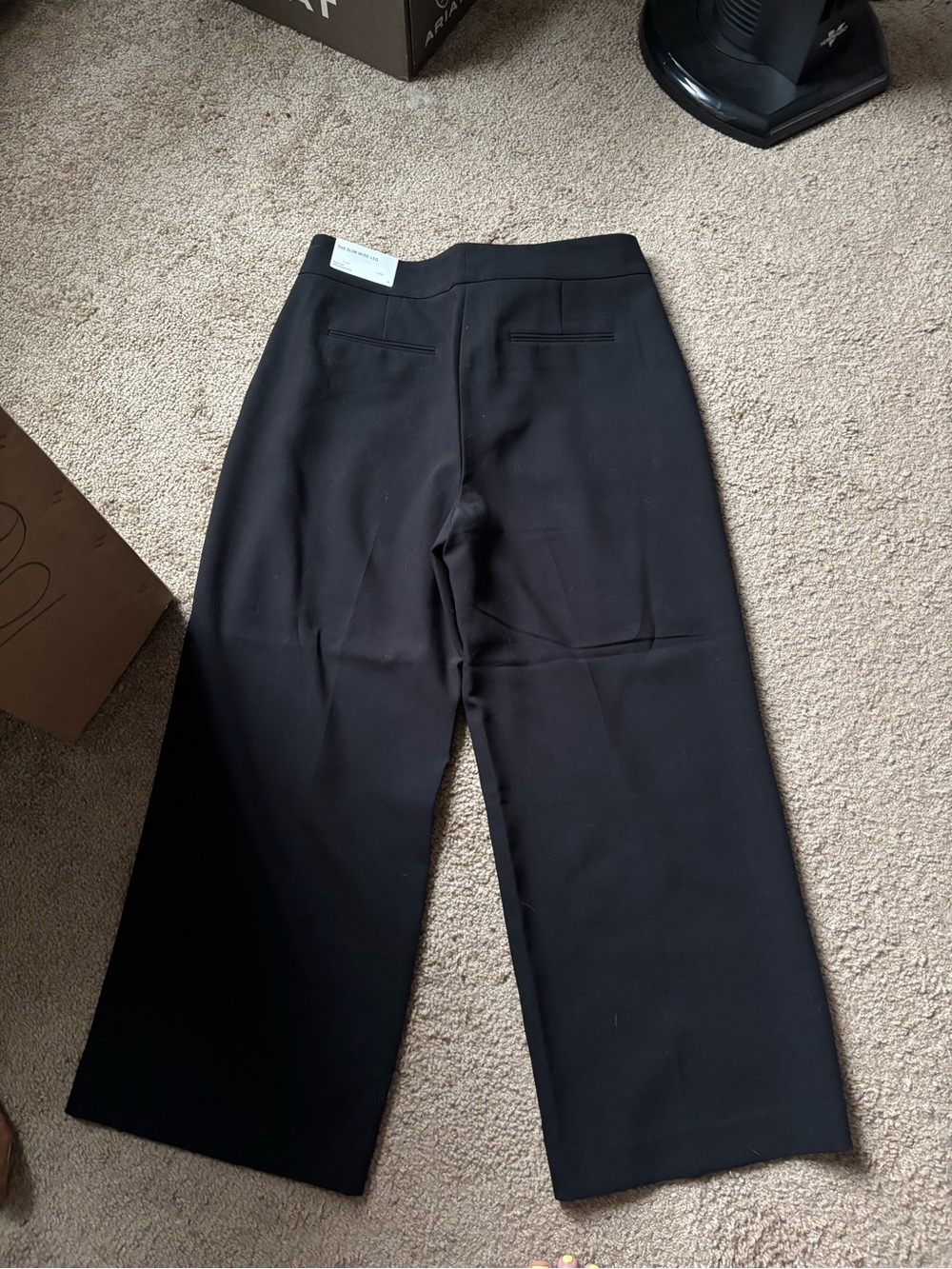 Ann Taylor Factory Black Wide-Leg Dress Pants